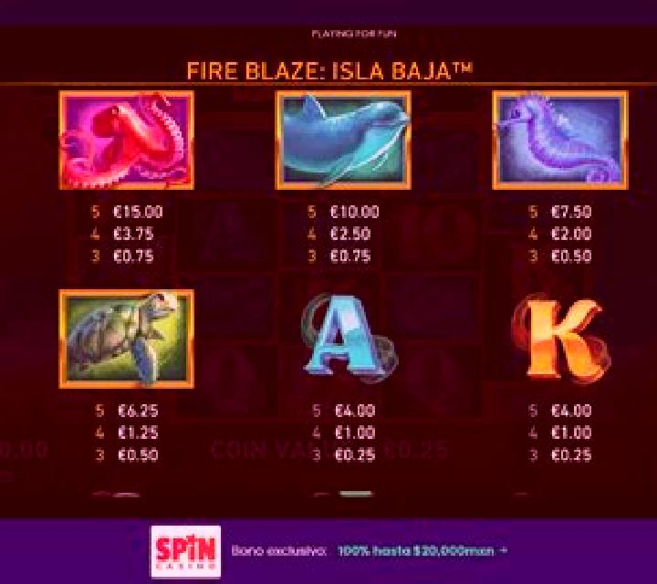Fire Blaze Isla Baja online slot