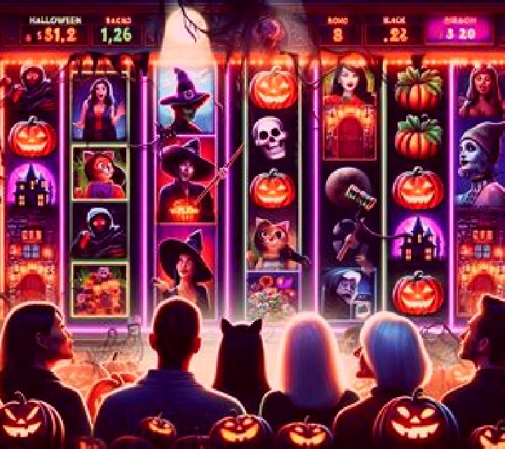 Flaming Bars Halloween slot machine
