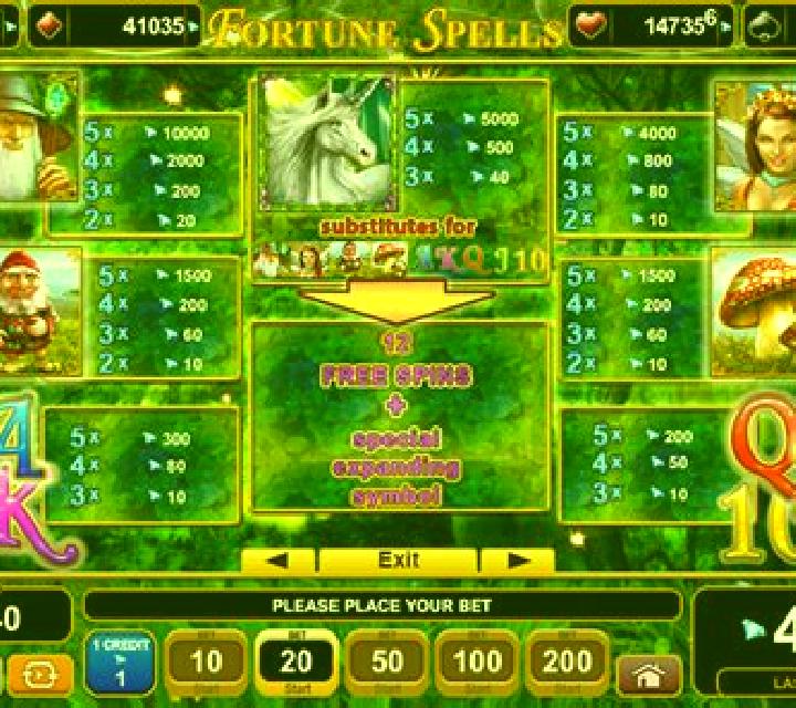 Fortune Spells slot machine