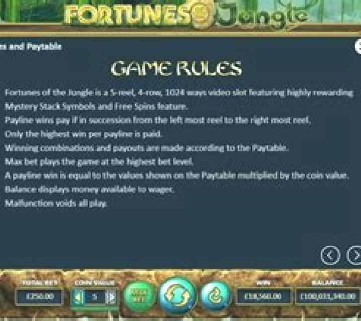 Fortunes of the Jungle slot