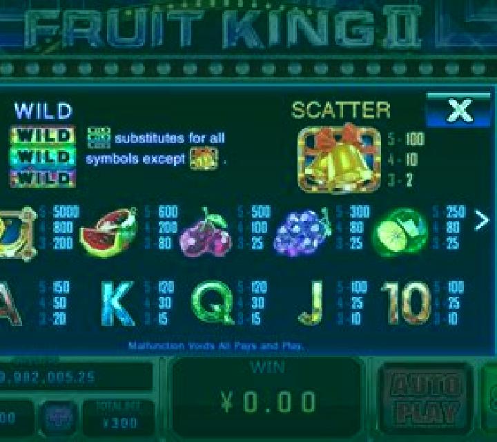 Fruit King Deluxe slot game