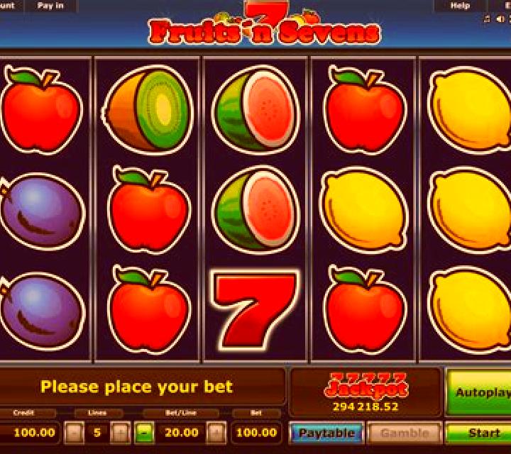 Fruits n Sevens deluxe slot machine