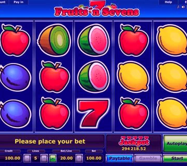 Fruits´n Sevens slot game