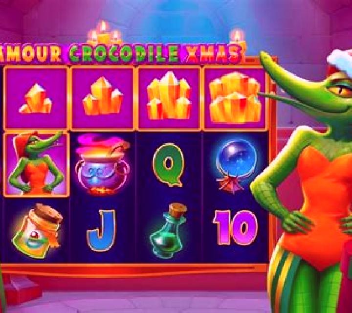 Glamour Crocodile Xmas slot machine