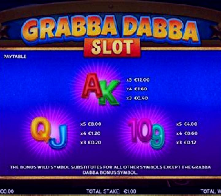 Grabba Dabba slot game