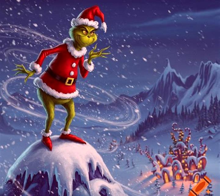 Grinch Xmas Village slot machine