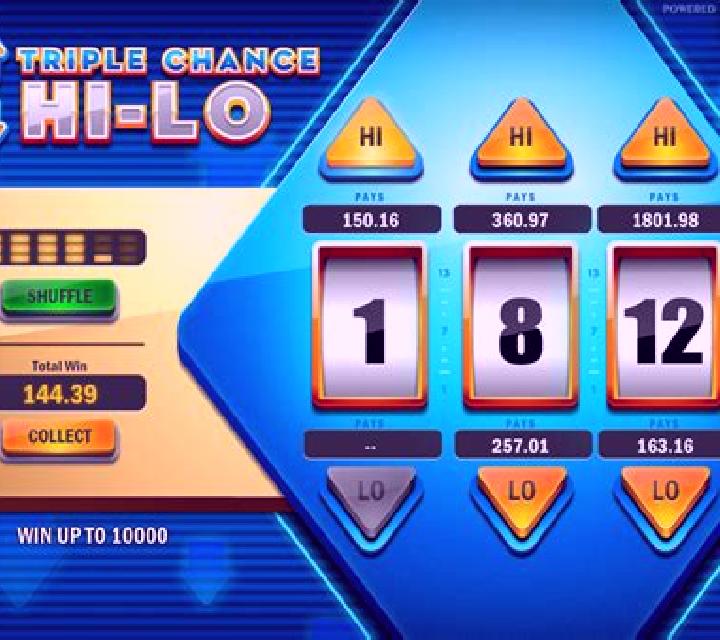 Hi-lo Triple Chance slot game