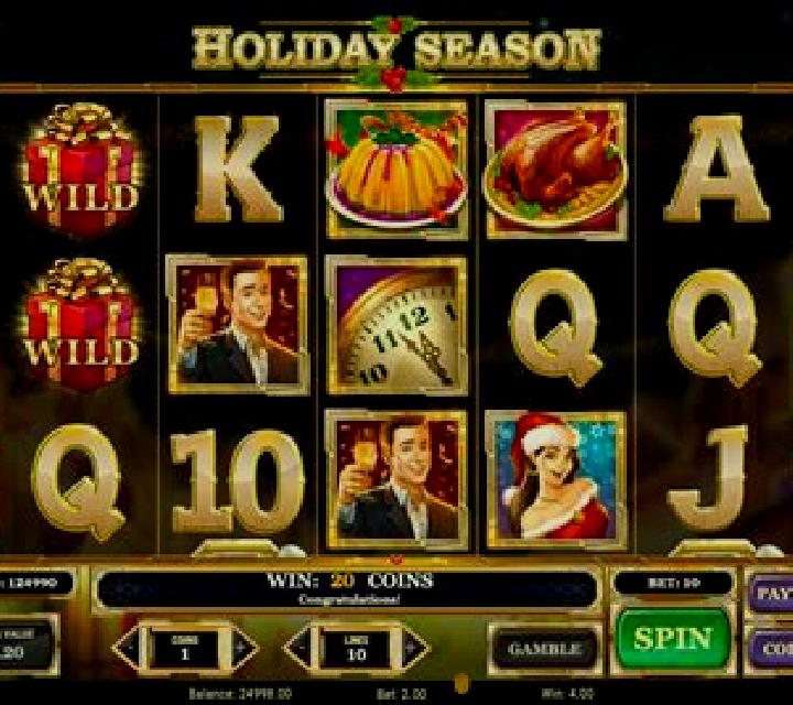 Holiday season slot machine