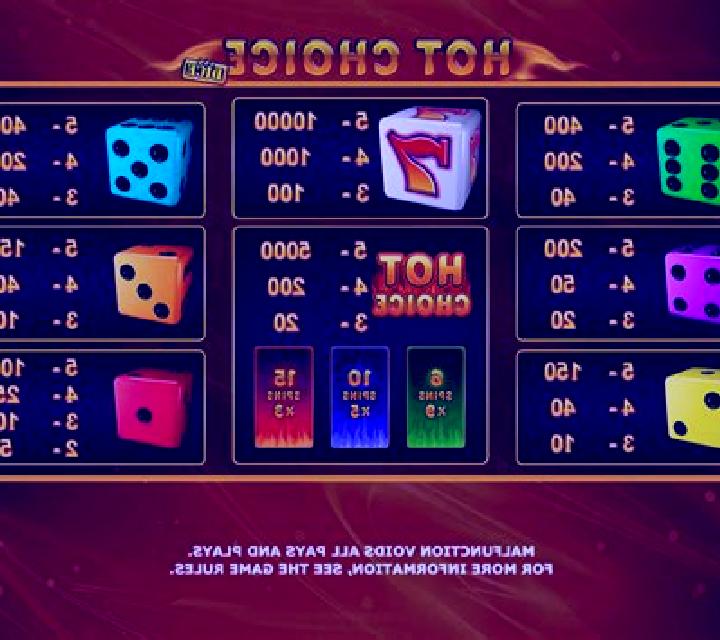 Hot Choice Dice slot machine