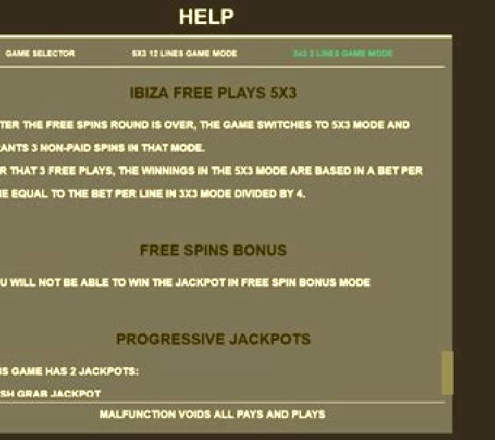 Ibiza slot machine