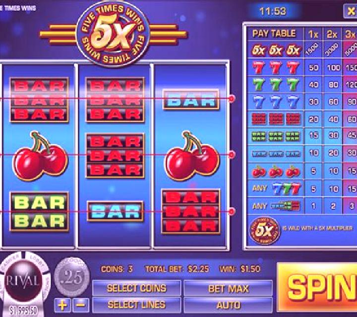 Jackpot 5X Wins slot machine