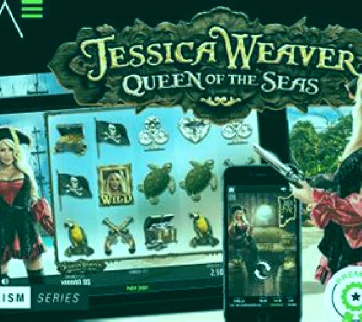 Jessica Weaver Queen of the Seas slot game