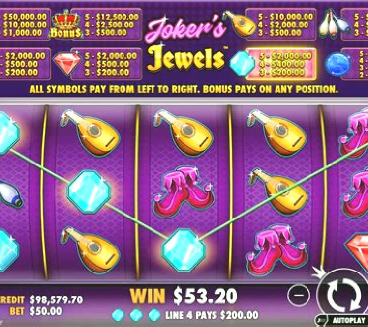 Joker s Jewels Dazzle slot game