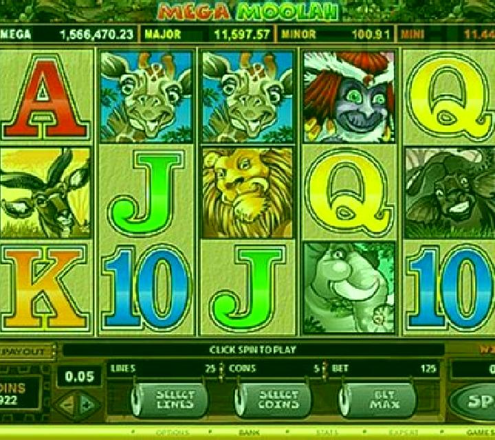 Jungle Mega Moolah slot machine