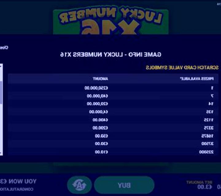 Lucky Number x16 slot game