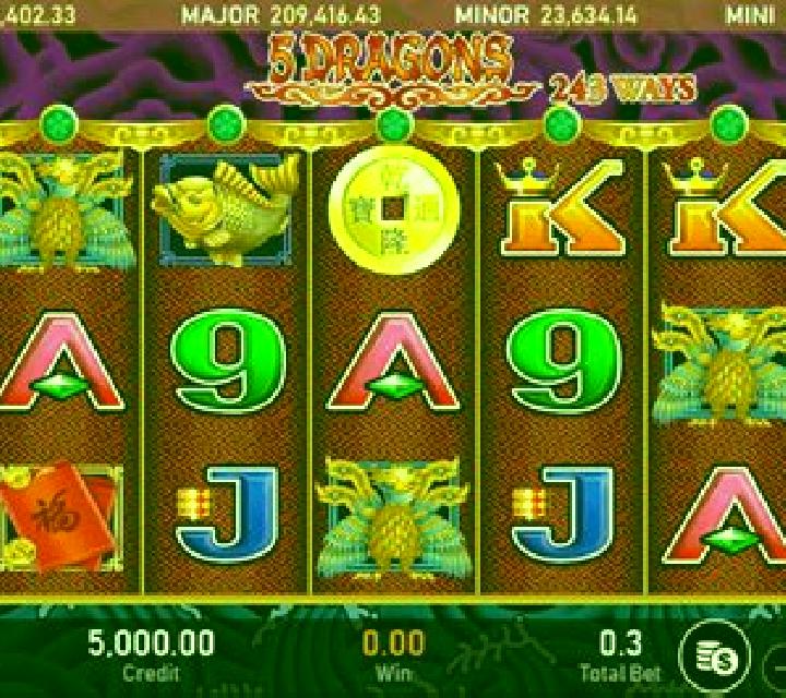 Mahjong 5 Dragons slot game