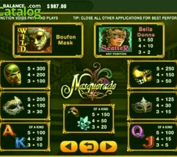 Masquerade (GMW) slot