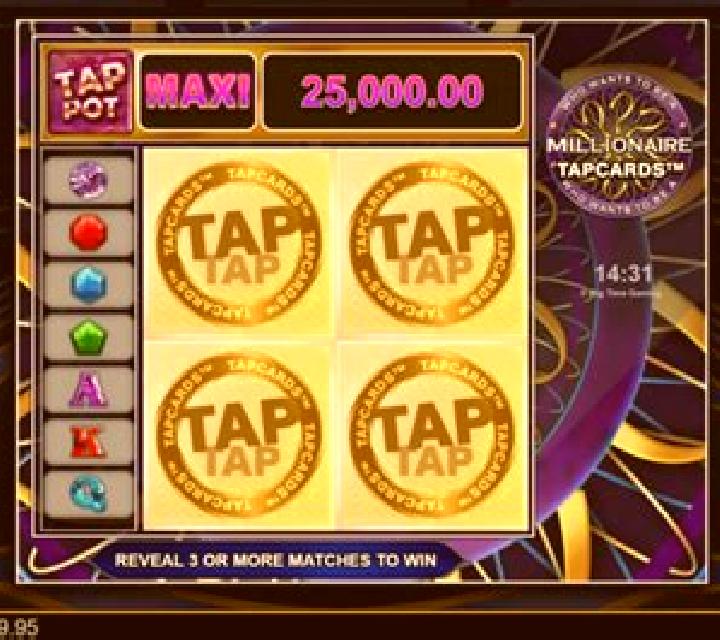 Millionaire Tapcards slot machine