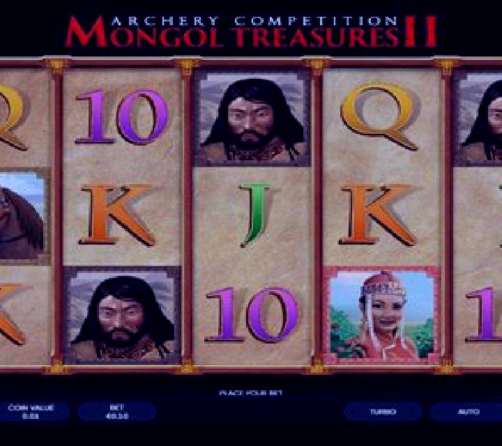 Mongol Treasures II: Archery Competition: Play slot machine