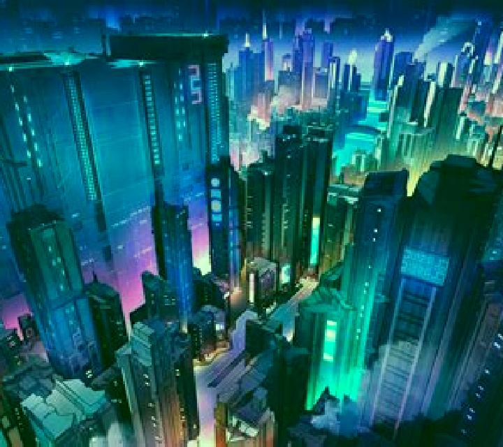 Neon Fruit Cityscape slot game