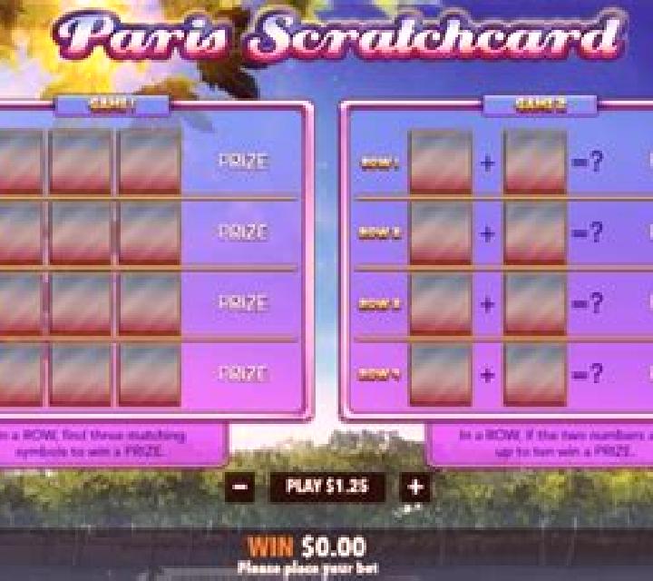 Paris Scratchcard slot game