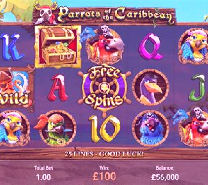 Parrots of the Caribbean slot machine