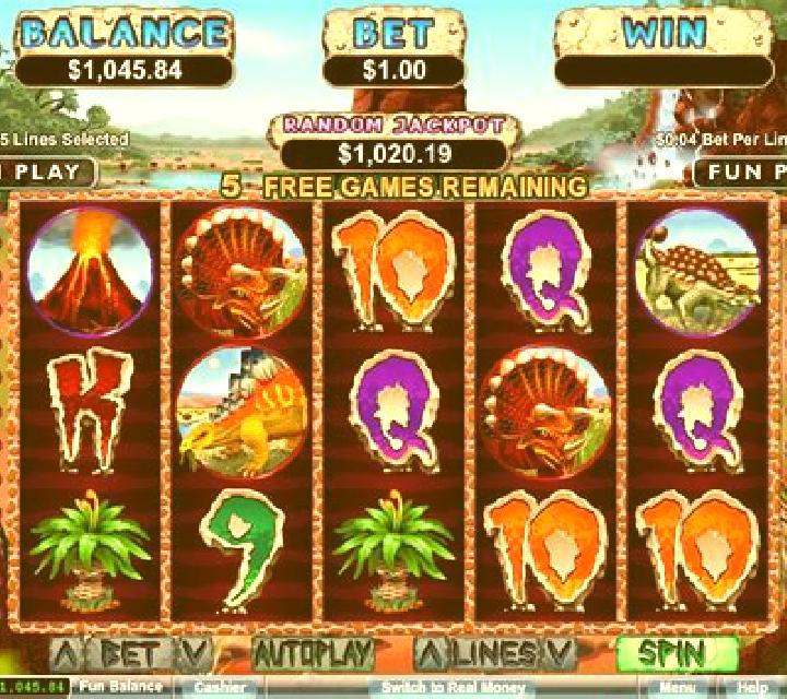 Prehistoric slot machine
