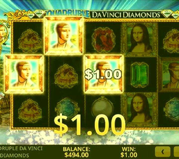 Quadruple Da Vinci Diamonds slot machine