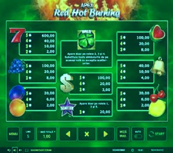 Red Hot Burning slot game
