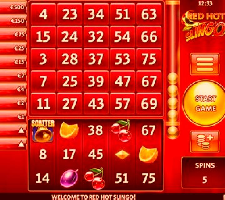 Red Hot Slingo slot game