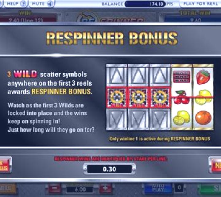 Respinner slot machine