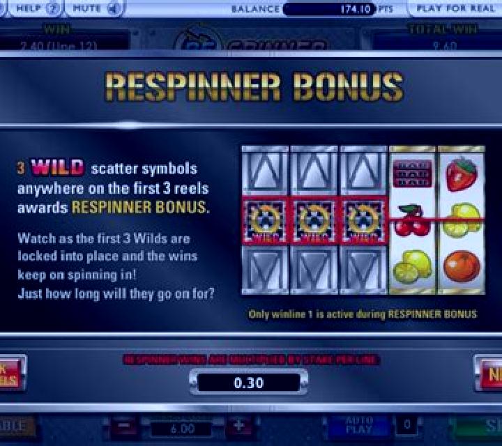 Respinner slot