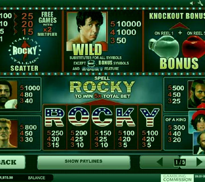 Rocky Scratch (Playtech) slot game