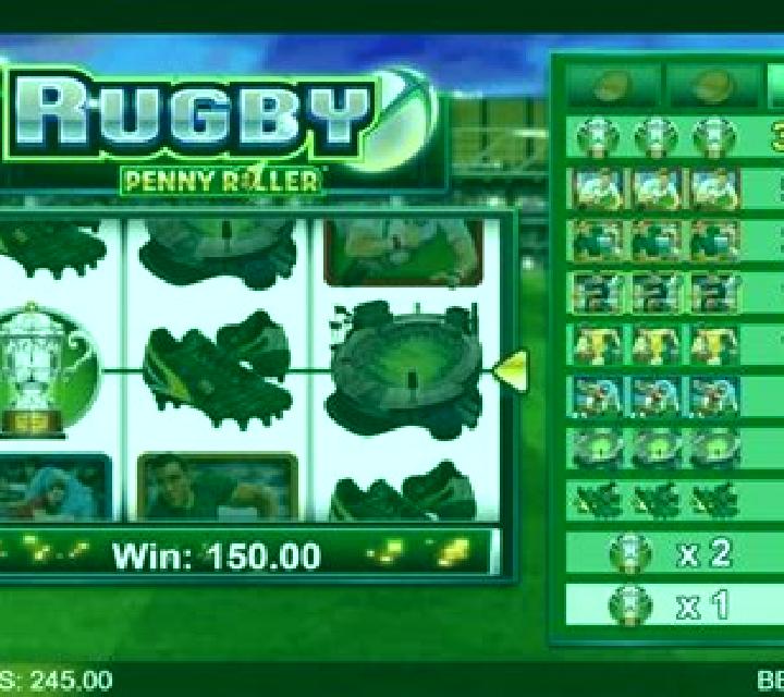 Rugby Penny Roller slot