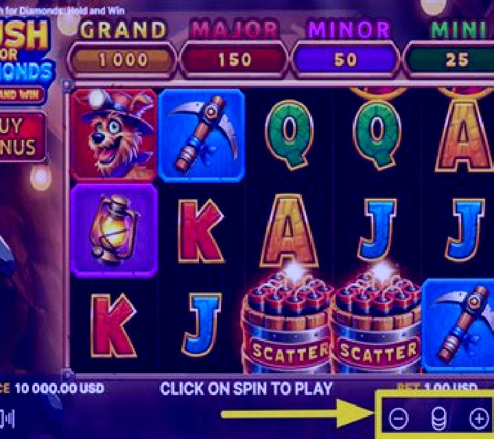Rush for Diamonds Hold and Win slot