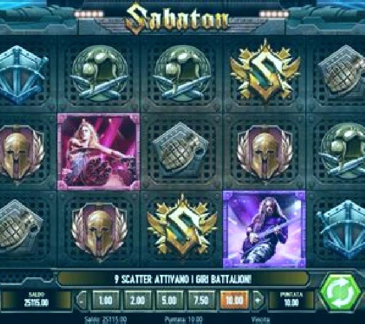 Sabaton slot machine