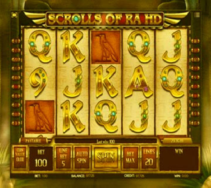 Scrolls of RA slot machine