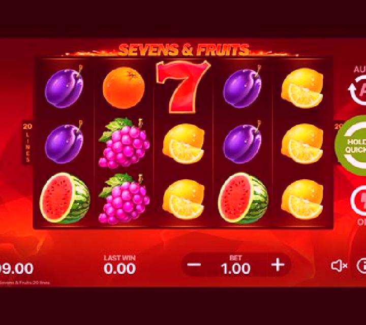 Sevens Fruits: 20 lines slot game