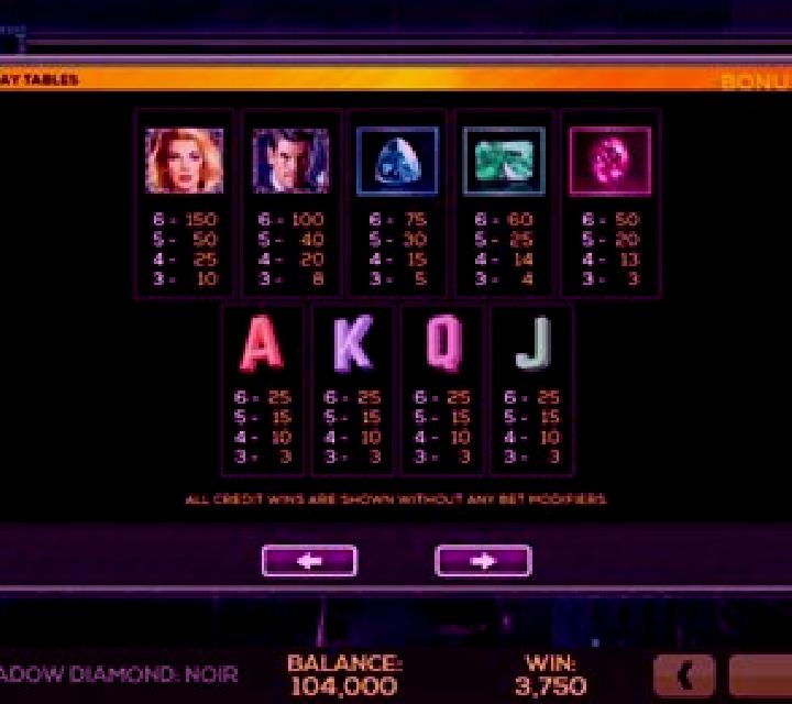 Shadow Diamond Noir online slot