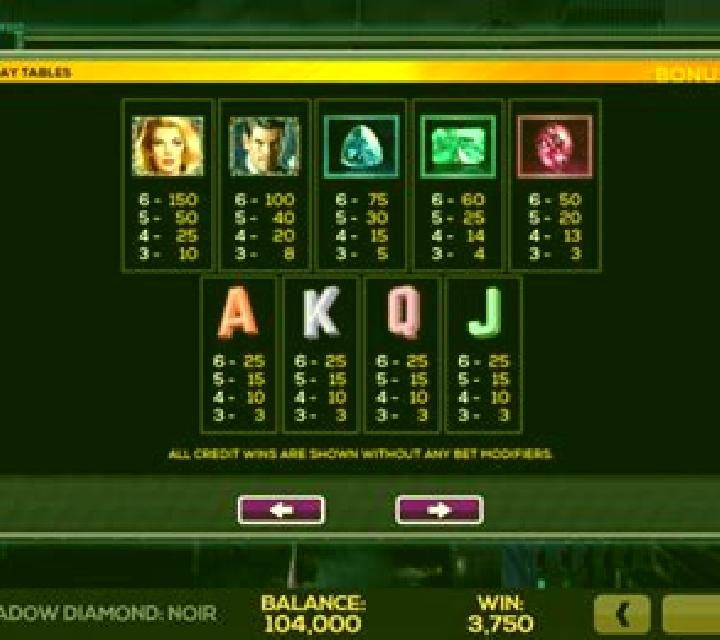 Shadow Diamond Noir slot
