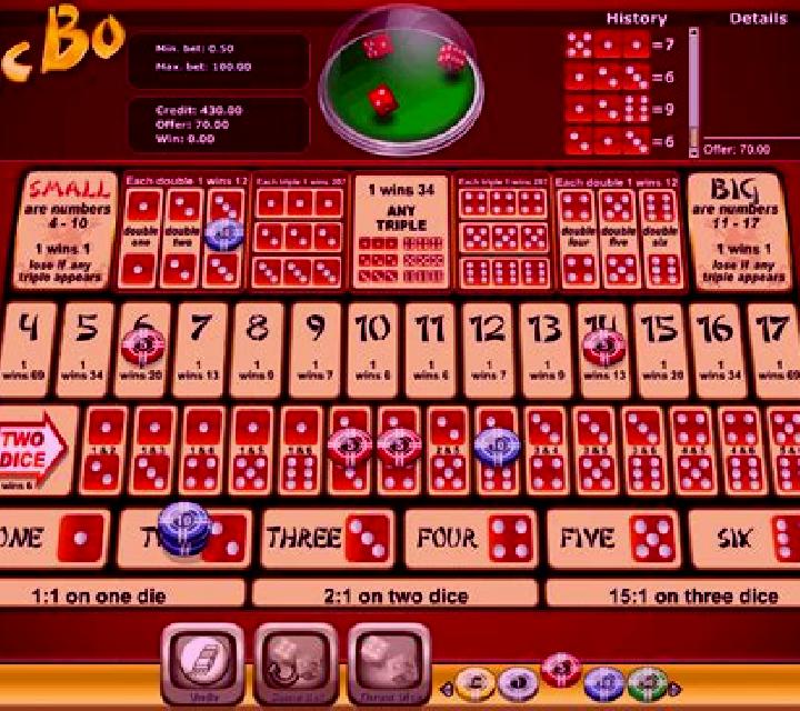 Sicbo Australia slot machine