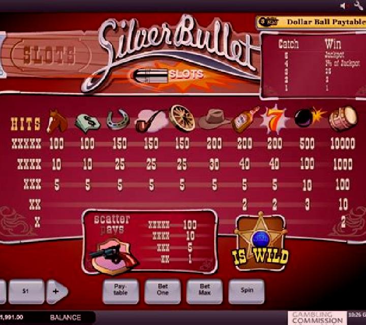 Silver Bullet slot machine