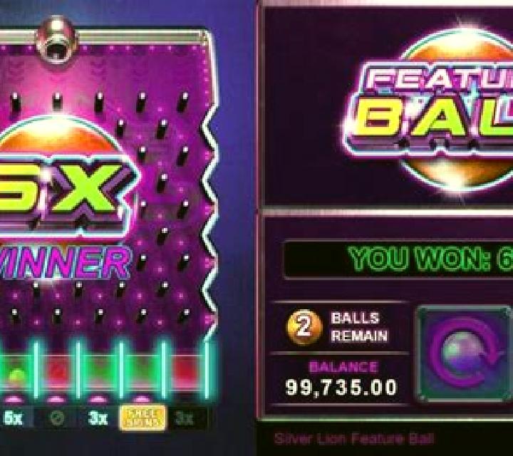 Silver Lion Feature Ball slot machine