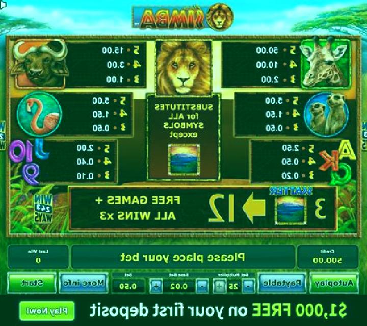 Simba slot machine
