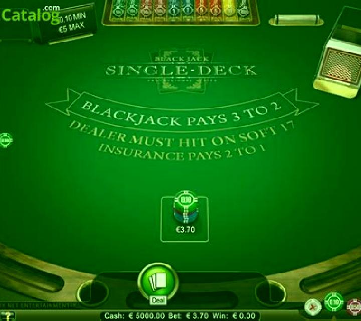Single Deck Blackjack Professional Series Low Limit slot