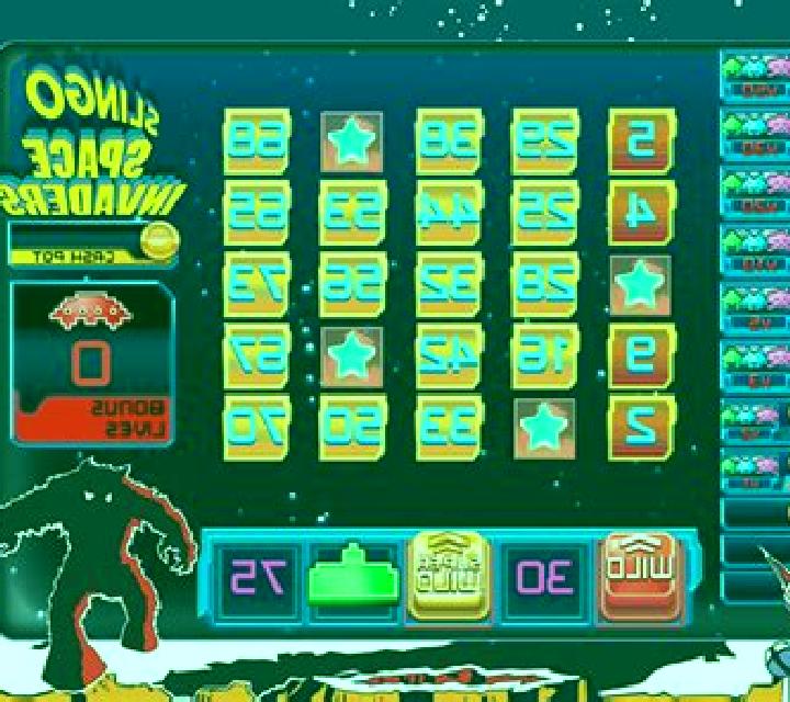 Slingo Space Invaders slot machine
