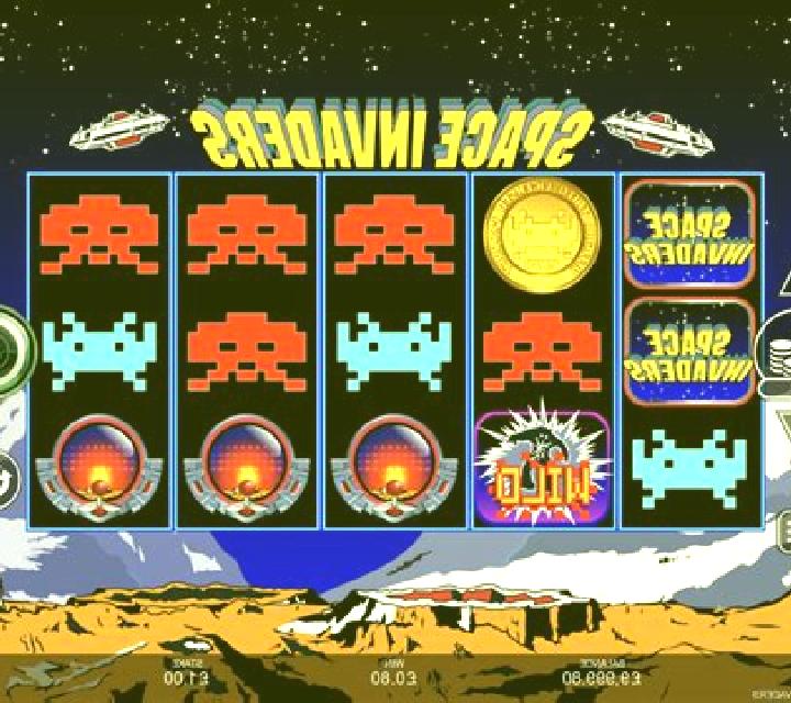 Space Invaders Win and Spin slot game