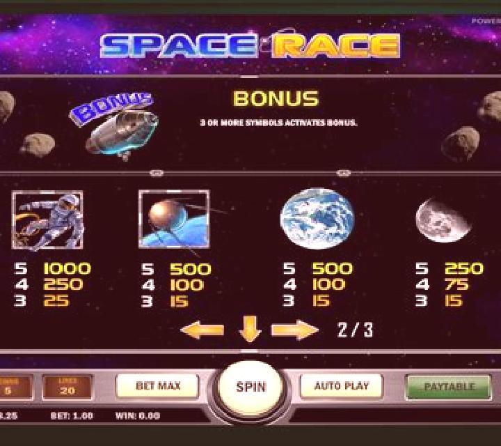 Space Race slot game