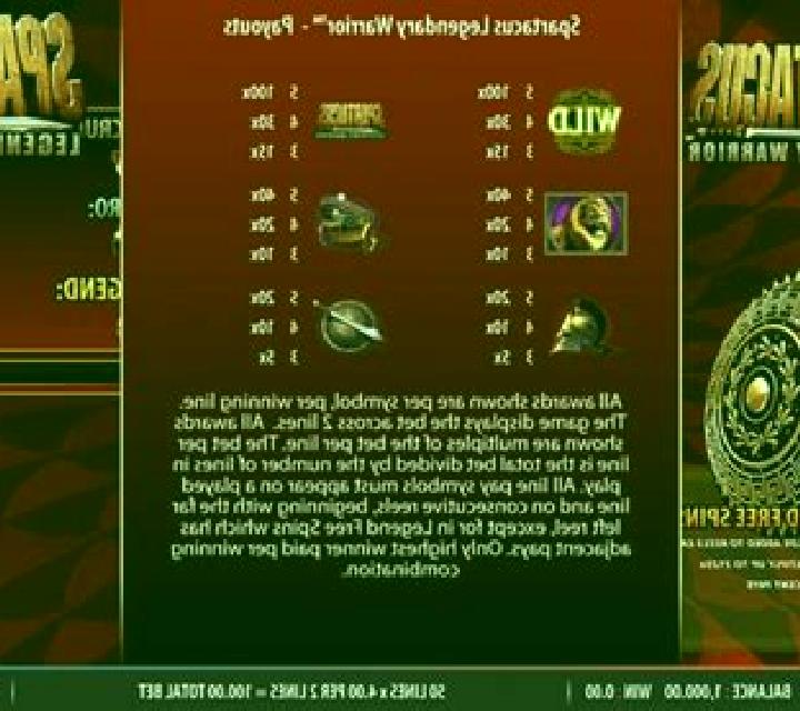 Spartacus Legendary Warrior slot