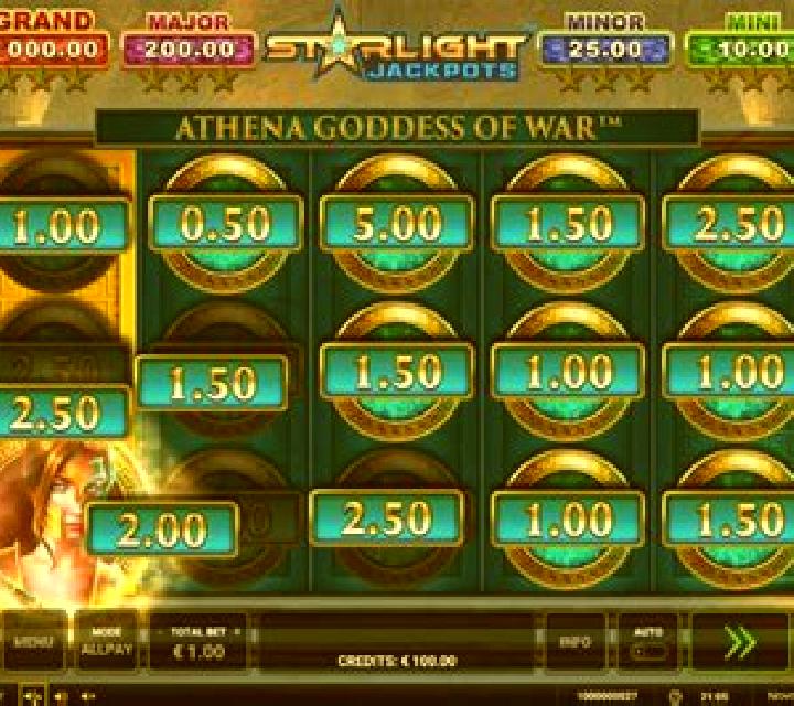 Starlight Jackpots Athena Goddess of War slot